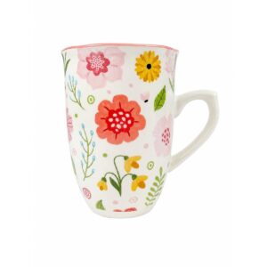 tazza con disegno floreale