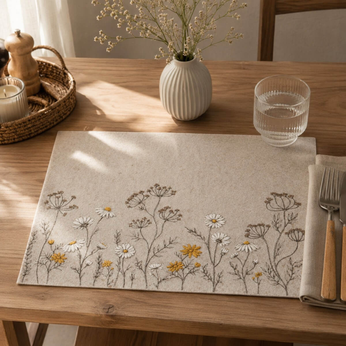 tovaglietta con disegno margherite