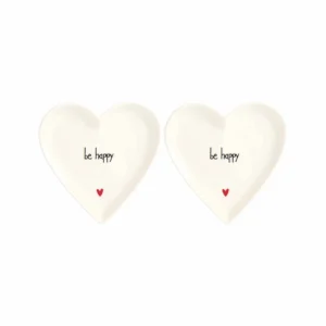 set due piattini cuore be happy