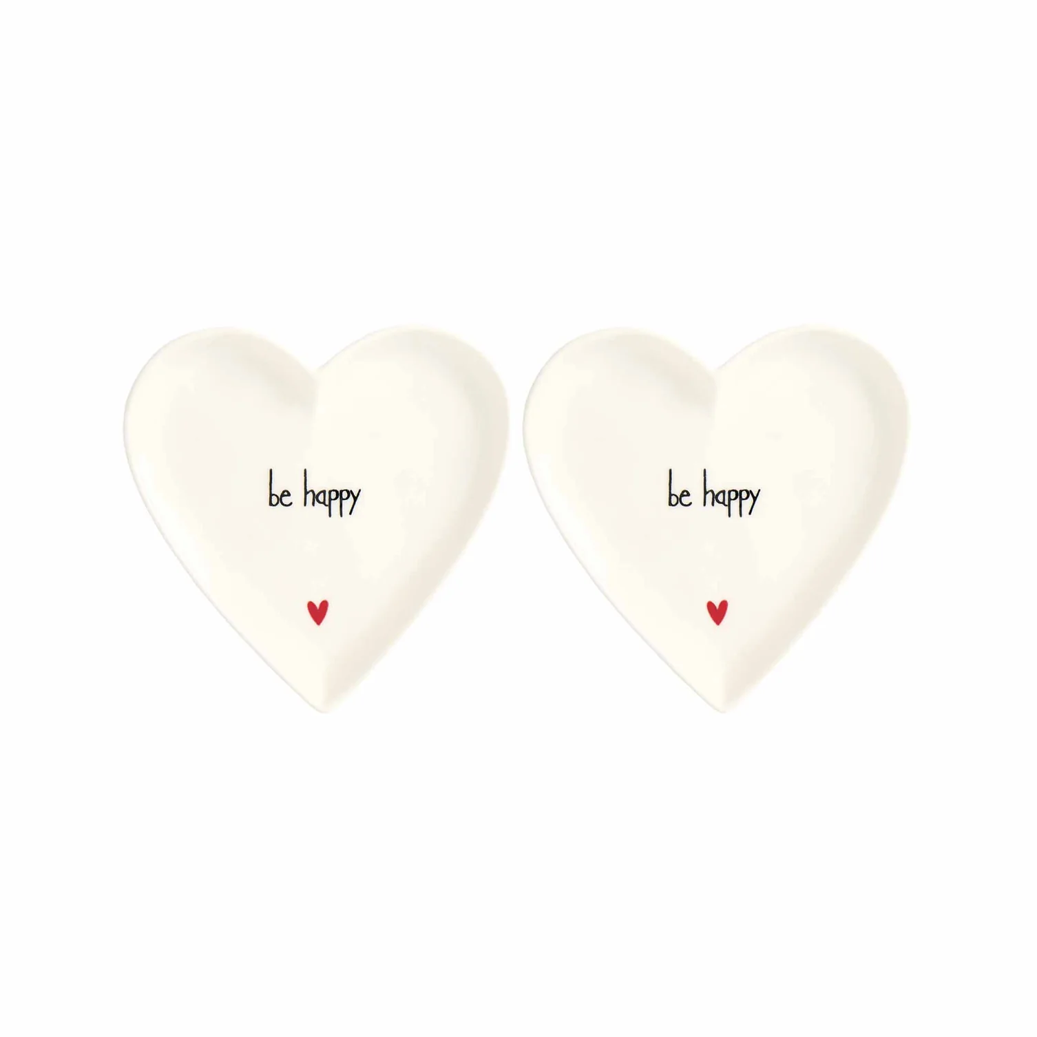 set due piattini cuore be happy