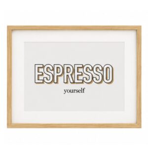 quadretto muro con scritta espresso