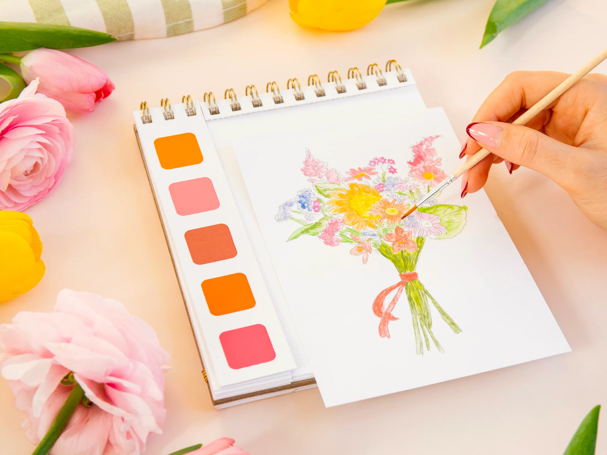 album da colorare con acquarelli