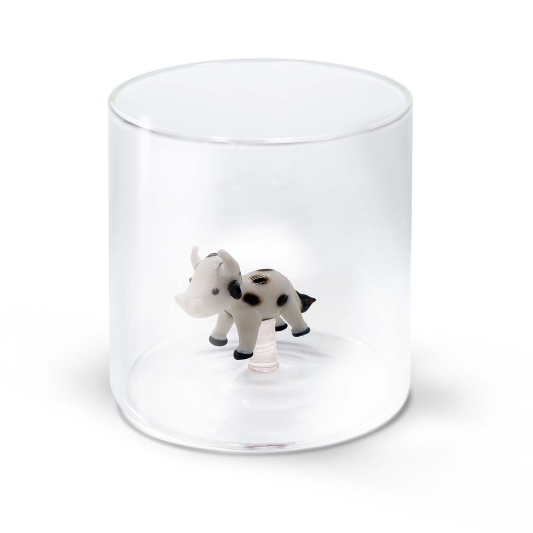 bicchiere con mucca