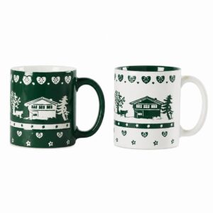 SET 2 MUG IN CERAMICA "CHALET" VERDE