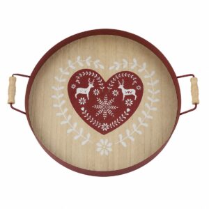 vassoio rotondo in legno