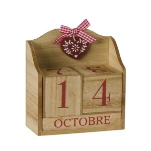 calendario perpetuo in legno