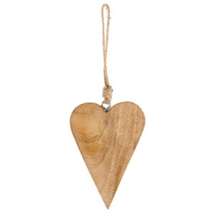 decorazione in legno a forma di cuore
