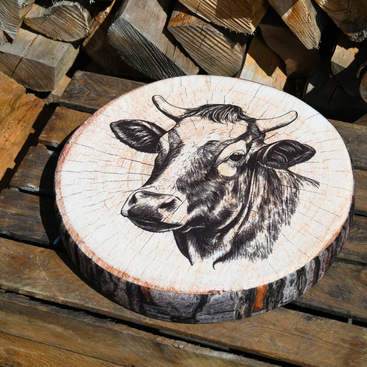 cuscino rotondo double face