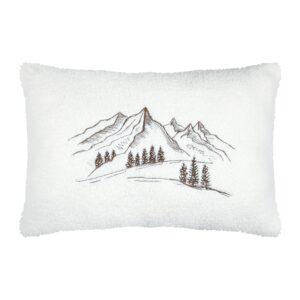 cuscino rettangolare con disegno montagna