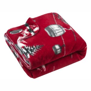 coperta plaid con disegno funivia