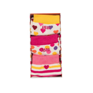 set tre calze con disegno cuori