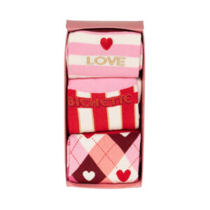 set tre calze con disegno amore