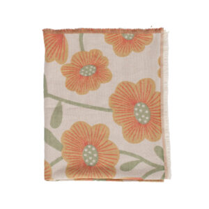 coperta plaid con disegno fiori