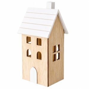 decorazione legno a forma di casa