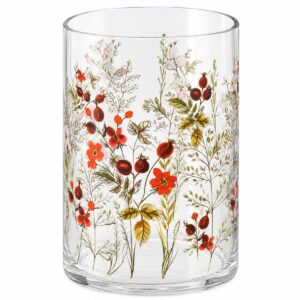 vaso in vetro disegno fiore
