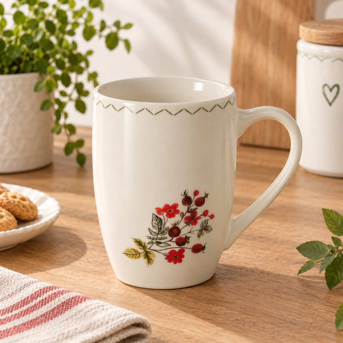 mug in ceramica disegno floreale