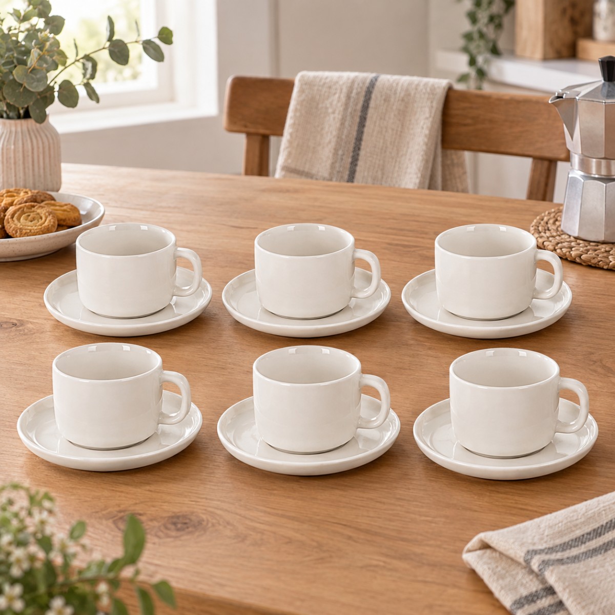 set 6 tazzine e piattino caffe