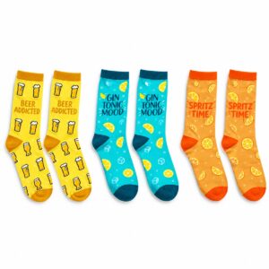 set tre calze con scritte drinks