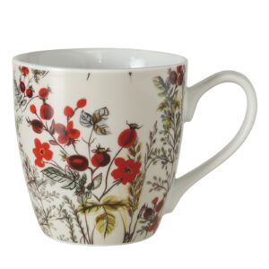 tazza colazione con disegno fiore
