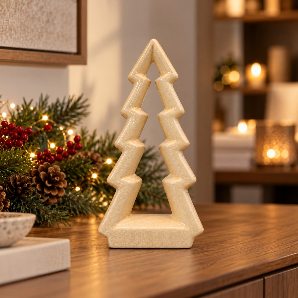 decorazione in ceramica albero di natale