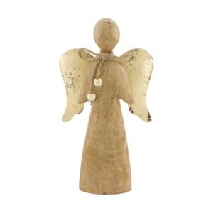 statuetta in legno a forma di angelo