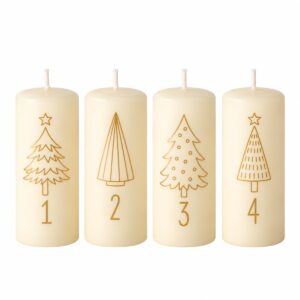set candele a tema natalizio
