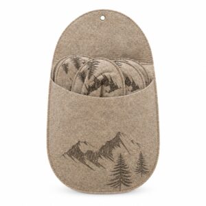 set ciabatte family feltro disegno montagna