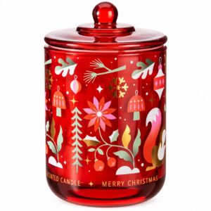 vaso con candela merry christmas