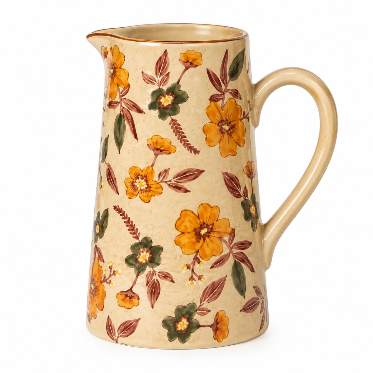 brocca acqua in ceramica disegno fiore