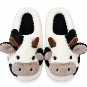ciabatte con pelo a forma di mucca