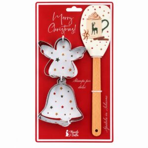 SPATOLA IN SILICONE CON STAMPINI "CHRISTMAS IS COMING"