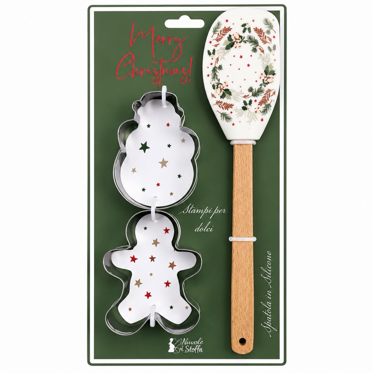 SPATOLA IN SILICONE CON STAMPINI "CHRISTMAS IS COMING" - immagine 2
