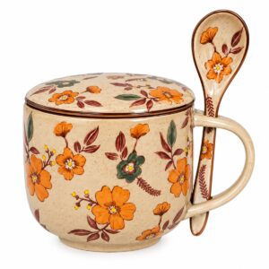 tazza colazione ceramica con cucchiaio