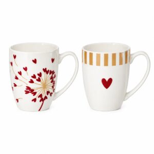 set due tazze colazione cuore