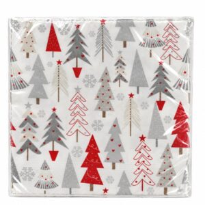 tovaglioli con disegno albero di natale