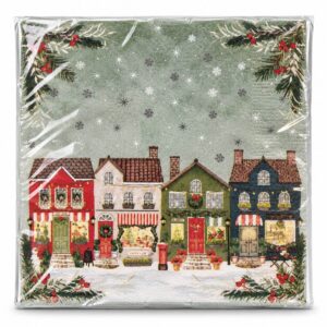 tovaglioli con disegno negozio di natale