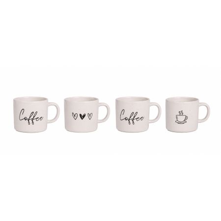 tazzine caffè in ceramica bianco