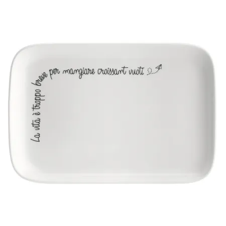 piatto rettangolare in porcellana