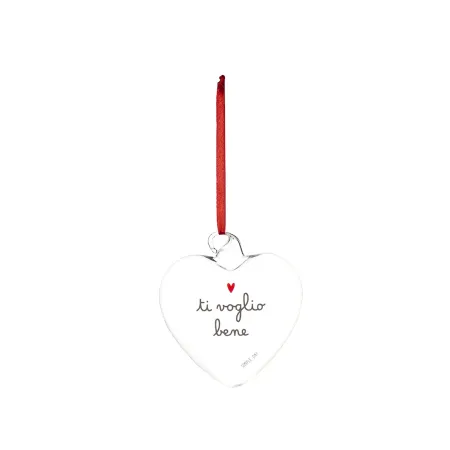 pallina in vetro a forma di cuore