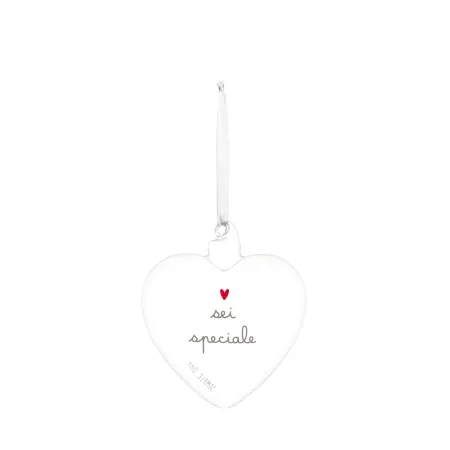pallina in vetro a forma di cuore