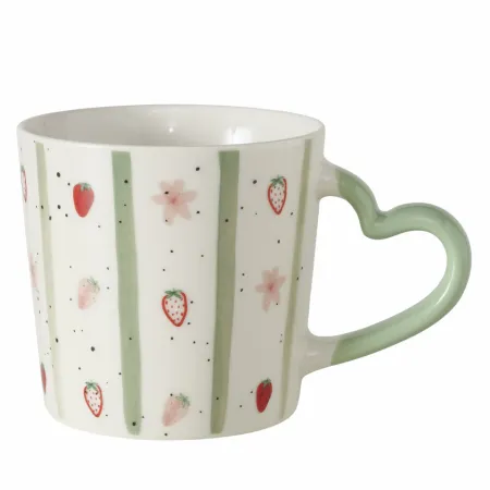 tazza floreale e fragola