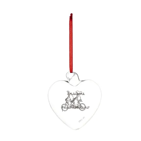 pallina in vetro a forma di cuore