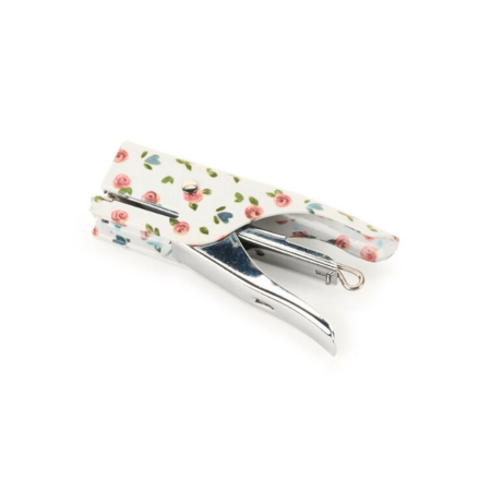 cucitrice con disegno fiorellini