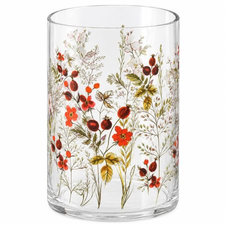vaso in vetro disegno fiore
