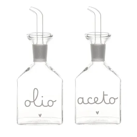 due bottiglie per olio e aceto