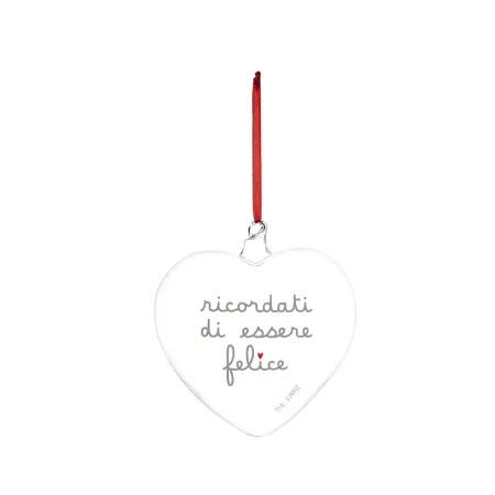 pallina in vetro a forma di cuore